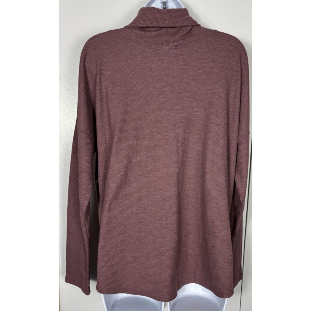 A New Day Women's Size Large Purple Turtle Neck Top Long Sleeve - Picture 5 of 5